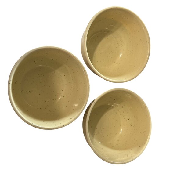 Shabby Chic Brand set of 3 Melamine 2 tone 6 “ bowls #2. 3, 4 not microwave safe - Picture 2 of 6